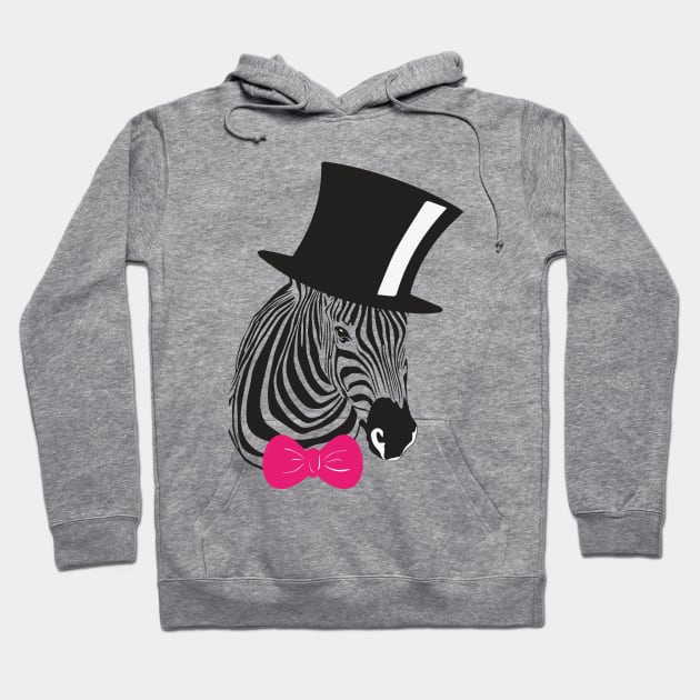 Zebra Elegant Hoodie by Mako Design 